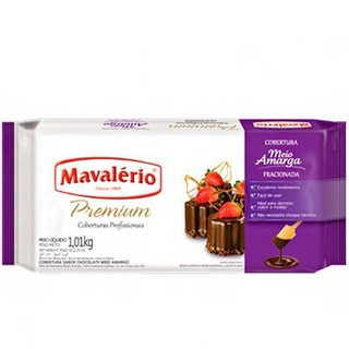 Cobertura Fracionada sabor Chocolate Meio Amargo 1,01kg Mavalério Premium