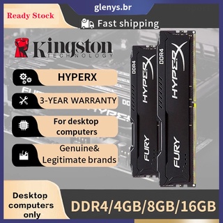 Kingston Hyperx Fury RAM DDR4 8/16gb Memória RGB 2666Mhz 3000Mhz 3200Mhz 3466Mhz Dimm XMP Memoria DDR4 para memória de desktop RAM