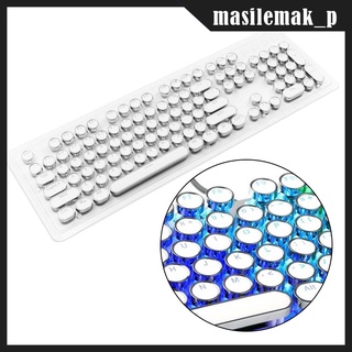 [masilemak_p] Crystal Round Keycaps Keycap Set for Mechanical Keyboards Full 108 Key Set