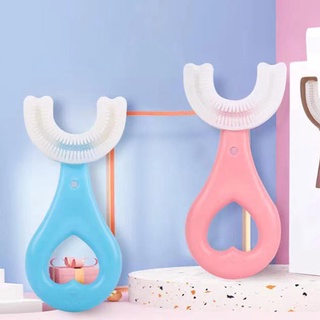 Escova De Dentes Infantil De Silicone Flexível Em Formato De U Com 360 Graus Para Bebês
