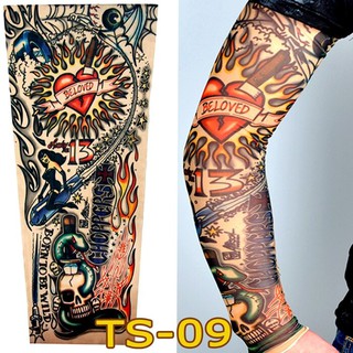 Manguito Manga Meia Tatuagem de Braço Tattoo Sleeve Rock Motociclista Chopper (2)