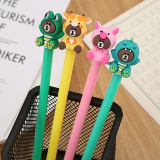 Cartoon Bear gel pen cute learning stationery writing pen student test black pen