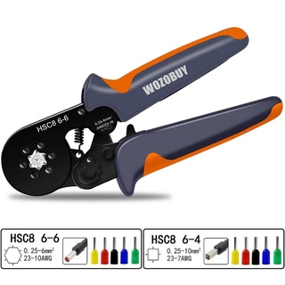 Ferrule Crimping Tool Kit HSC8 6-6/6-4 Pliers For Tube Terminal 2000pcs/box Multifunctional Stripping Cutting Wire End Terminal