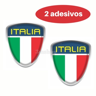 Par Adesivo Emblema Escudo Italia Fiat 500 Punto Linea Bravo
