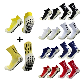 2pairs/set Football Socks Professional Competition Silicone Non-slip Men Women Baseball Rugby Soccer Socks