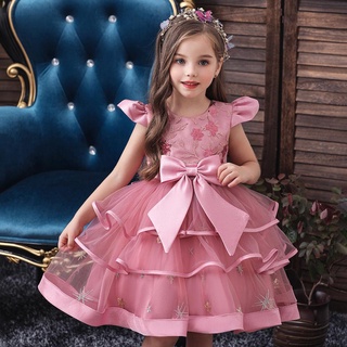 vestido de criança Vestido de festa elegante princesa em renda 4 5 6 8 10 anos