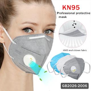 Kn95 Máscara Descartável Com Válvula De Respiração À Prova De Poeira E Respirável Com Filtro De Camada De Cinco Camadas