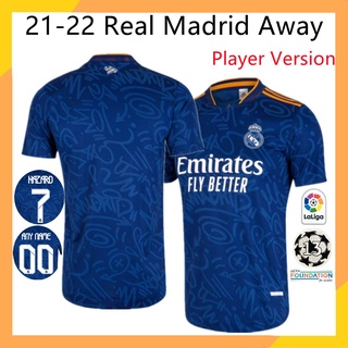 Camisa Real Madrid Away Player Version 21-22 Grau: AAA Camisa de Futebol