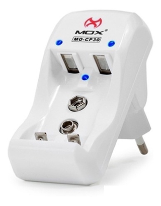 Carregador de pilhas AA AAA baterias 9v Mox Mo-CP30