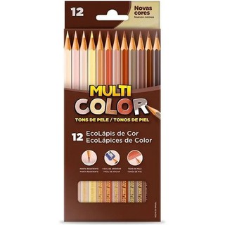 Lápis de Cor Tons de Pele 12 Cores Multicolor (1)