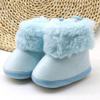 Baby Girl Booties Winter Soft Soled Keep Warm Toddler Meninas Meninos Sapatos De Berço (2)