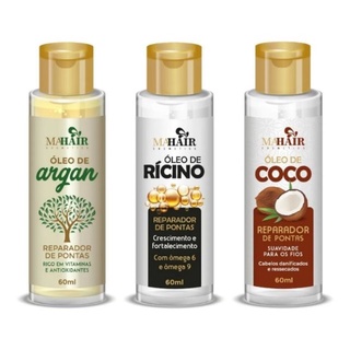 Combo 4 Oleo Ricino + 4 Oleo Argan + 4 Oleo Coco MAHAIR