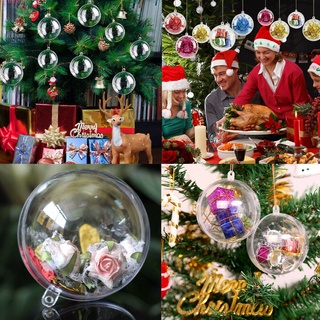 10X Bola Clara Bauble Esfera Preenchível Decoração De árvore De Natal Decorações De Natal (7)
