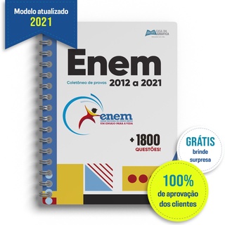 Apostila ENEM 2022 com 10 ANOS de Provas + Gabaritos + Folhas de Redação (Provas de 2012 a 2021)