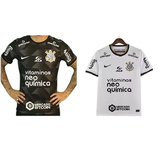 Camisa Time de Futebol do Corinthians Preta Nova Lançamento 2022/2023