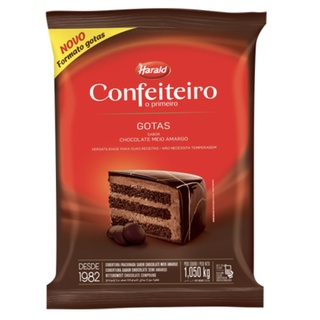 Cobertura Confeiteiro gotas Chocolate meio amargo 1,050kg