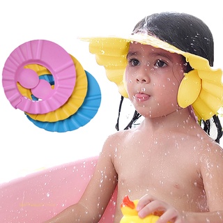 Chapéu Protetor Viseira De Banho Lava Cabeça Para Bebês e Crianças