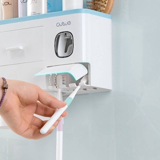 Binkada Casa de banho Acessórios de casa de banho porta-escova de dentes de parede acessórios para prateleiras de armazenamento automático doméstico (6)