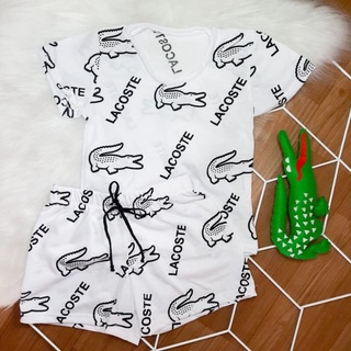 Conjunto infantil Lacoste camiseta e bermuda para meninos (2)