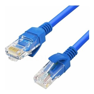 Cabo De Rede Rj45 Montado 20 Metros Ethernet Cat5e Lan Azul