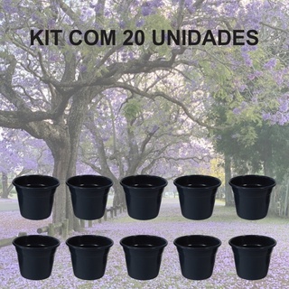 KIT com 20 vasos 11 ( rigido) ideal para minis ( crisântemo, calanchoe, poinsetia, violetas, ciclame, rosa e hera)
