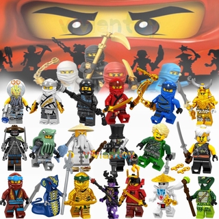Ninjago Movie Minifigures Set Jay Kai Lloyd Zane Cole Ninja Building Blocks Kids Toys Boy Gifts