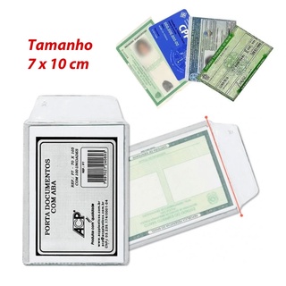 Porta RG CPF Carteira CNH Cartão Titulo Eleitor cartão Protetor documento de plástico flexível com aba