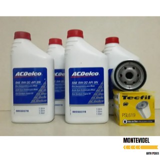 Kit troca de óleo ACDelco 5w30+ Filtro PSL619