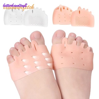 2 peças Palmilhas do pé com cinco furos/separador de dedos do pé com gel macio para alívio da dor/palmilhas para prevenir bolhas do calo do pé