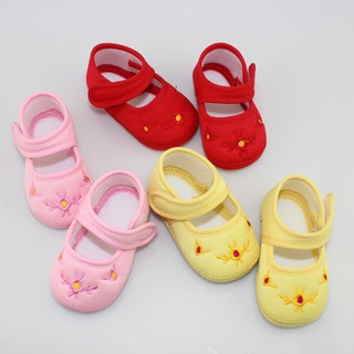 Babyshow Sapatos De Lona De Crianças Bonitos Do Bebê Criança Menina Bordada