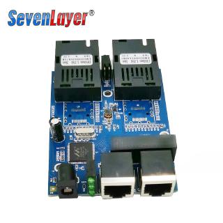10/100/1000M fiber switch 2 RJ45 UTP 2 SC fiber Gigabit Fiber Optical Media Converter Ethernet PCBA board