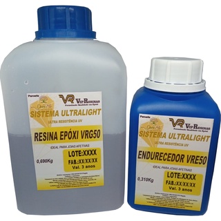 Resina Epóxi ULTRALIGHT VR50 - Kit 1,000KG - VIP RESINAS - (CINT)