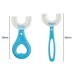 Escova De Dentes Em Formato De U Para Crianças 2-12 Anos Para Limpeza Dos Dentes / Boca De Silicone Flexível (8)