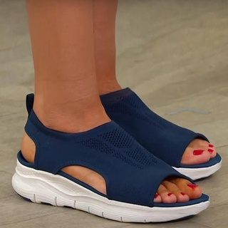 Mulheres Sandálias De Verão Sapatos Salto Macio Senhoras Cunhas Dedo Aberto Para As Casuais Plataforma Sandalias Muj