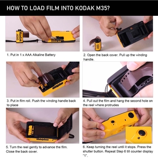 Kodak Câmera M35 M38-Filme Rolo De 35mm Com Flash Reutilizável Para (4)