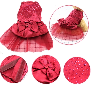 Spring and summer pet diamond style love cat and dog skirt mesh light and breathable (4)