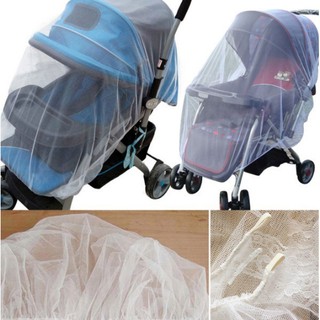 1X Whtie Stroller Pushcadeira Mosquito Inseto Rede De Malha Net Buggy Capa Para O Bebê Infantil