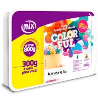 Pasta Americana Colorida Color Ful 800g Mix - Escolha a Cor