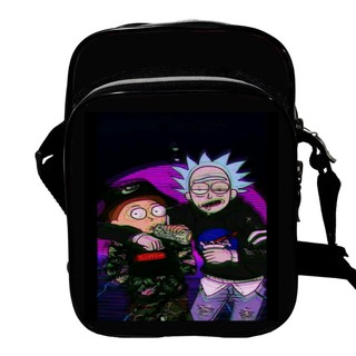 shoulder bag, bolsa de mao,bolsa transversal rick e morty serie anime otaku promoçao