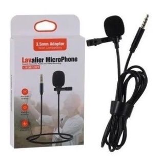 microfone lapela profissional celular /desktop/notebook p3 aux 3.5 stereo 1.5m (1)