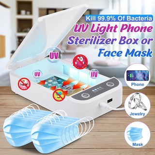 Esterilizador Portátil De Luz UV Para Celular Com Caixa de Desinfecção Por USB Para Máscaras Acessórios Pequenos Andowl (2)