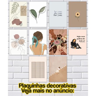Plaquinha Decorativa Quadrinho Placa Decoração Casa Home Tumblr Girl Minimalista