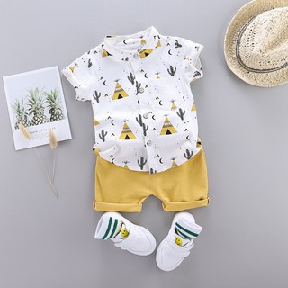 summer Baby Boys clothes Children\'s Cute Clothes Sets T-shirt and Pants 2 piece Clothing sets kids outfits (4)