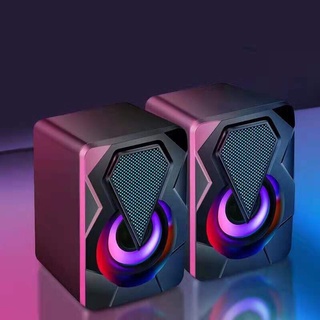 Caixa de som computador PC game TV alto falante RGB luz de respiração fria