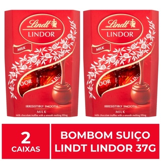 2 Caixas de 37g, Bombons de Chocolate Suico, Lindt Lindor