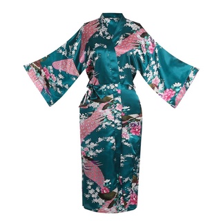 # Nfe Feminina Kimono Robe Roupa De Dormir Com Cinto Floral Frintada Camisola Sleepwear
