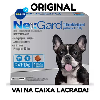 NexGard Antipulgas Carrapatos para Cães de 4,1 a 10 Kg - 1 Tablete
