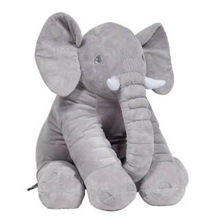 Almofada Travesseiro Elefante Bebê Dormir Pelúcia Cinza 64cm - PRONTA ENTREGA