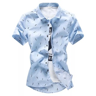 Camisa Masculina casual De Mangas Curtas Com Estampa floral Para Masculino (3)