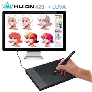 Mesa Digitalizadora Huion 420 Inspiroy Original + Luva e Pontas extras Assinaturas desenhos jogos gamer